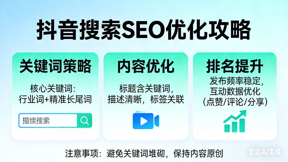 抖音搜索seo怎么做？如何让自己的产品被